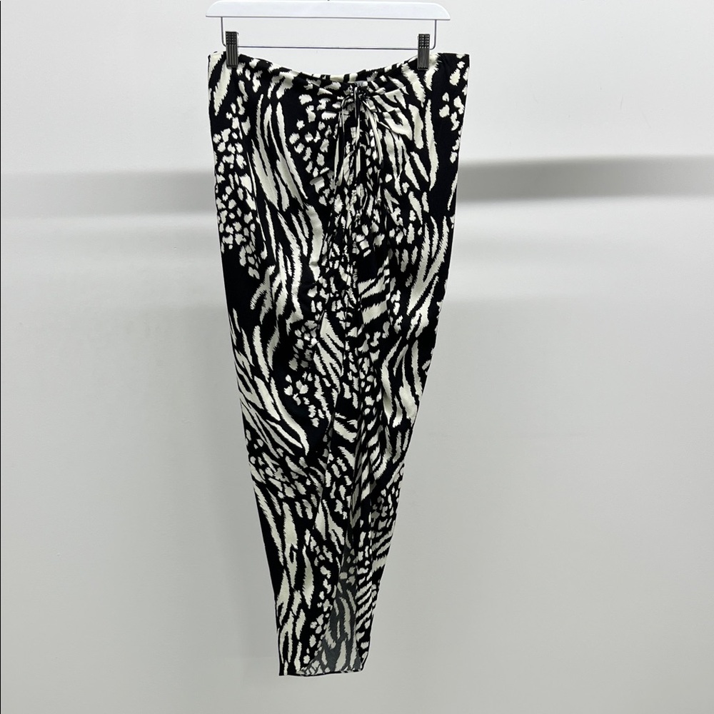 Veronica Beard Animal Print Maxi Skirt w/ Slit